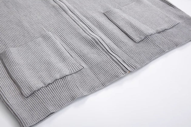 KNITTED ZIP - UP JACKET - Aumori