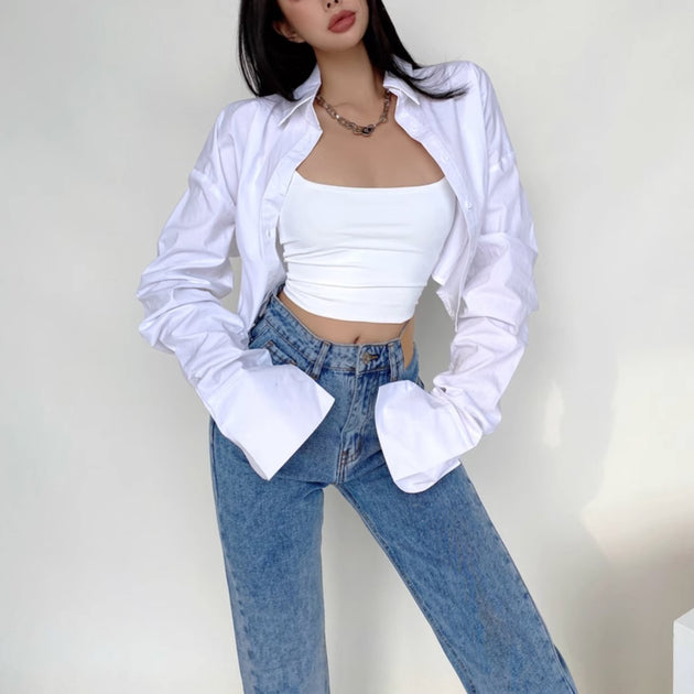 LARGE SLEEVE BUTTON UP - Aumori