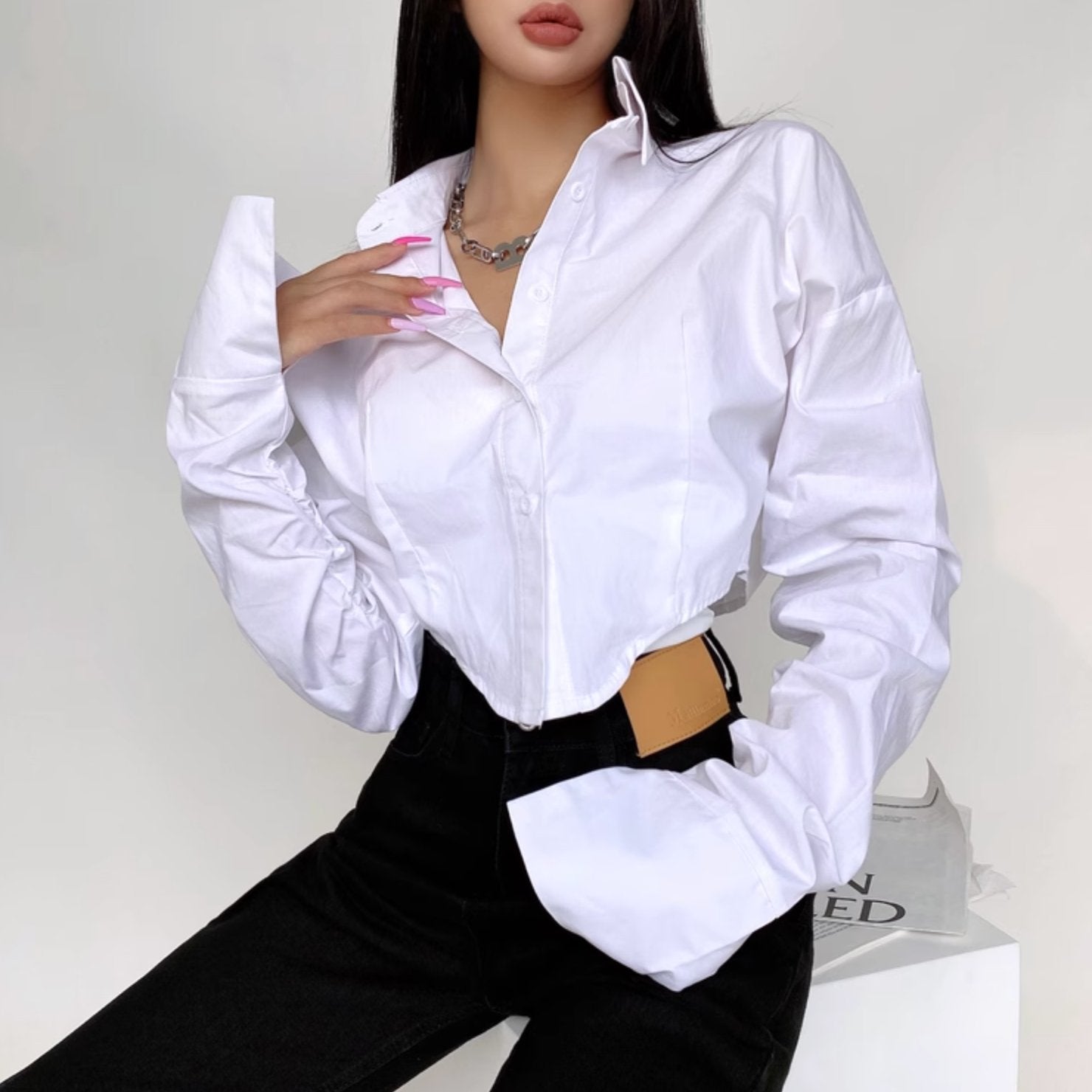 LARGE SLEEVE BUTTON UP - Aumori