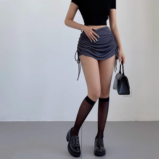 LAYERED STRING MINI SKIRT - Aumori
