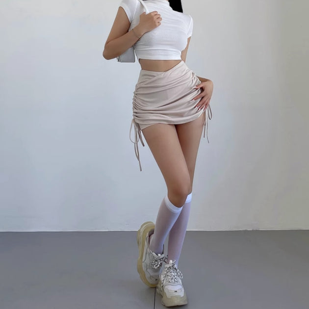 LAYERED STRING MINI SKIRT - Aumori