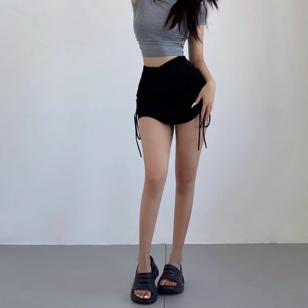 LAYERED STRING MINI SKIRT - Aumori
