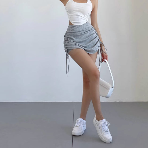 LAYERED STRING MINI SKIRT - Aumori