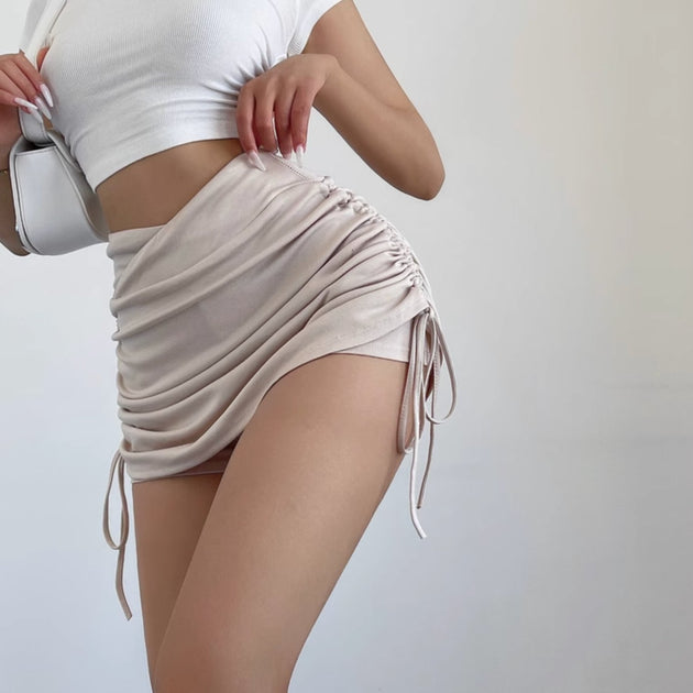 LAYERED STRING MINI SKIRT - Aumori