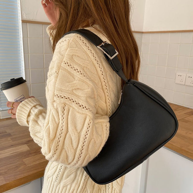 LEATHER CRESCENT BAG - Aumori