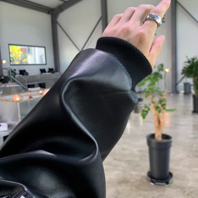 LEATHER HOODIE - Aumori