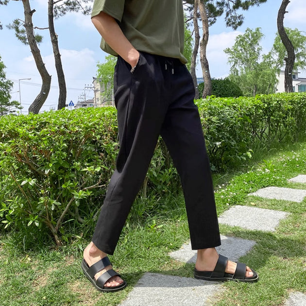 LINEN ANKLE PANTS - Aumori