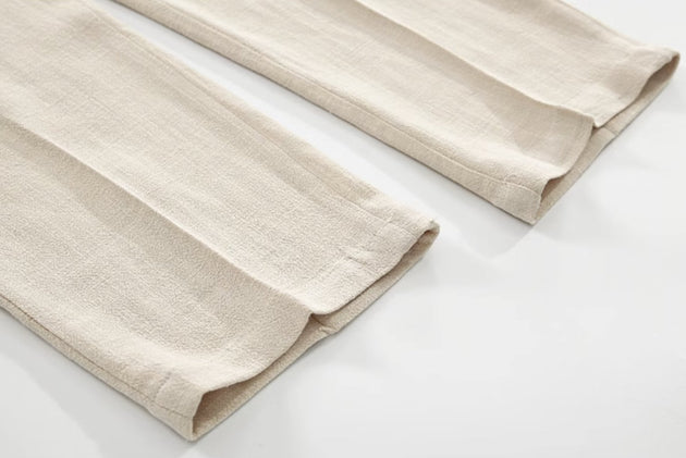 LINEN ANKLE PANTS - Aumori