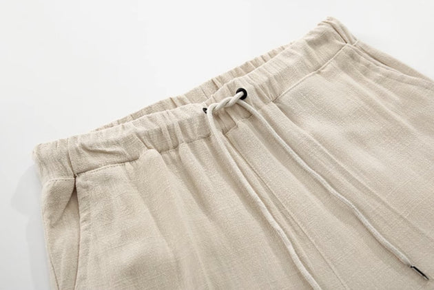 LINEN ANKLE PANTS - Aumori
