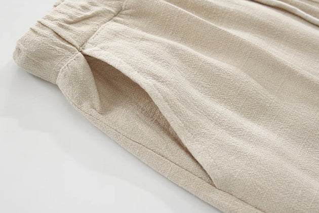LINEN ANKLE PANTS - Aumori