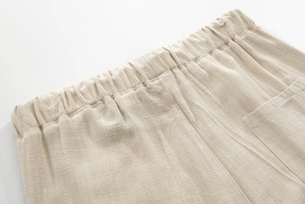 LINEN ANKLE PANTS - Aumori