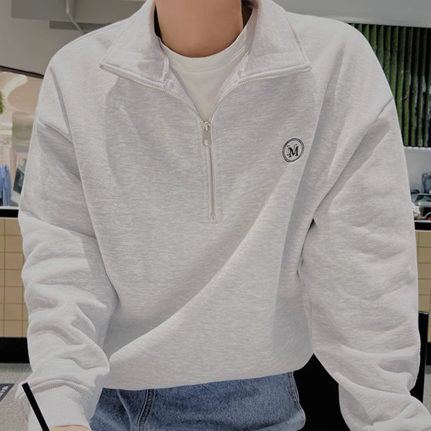 LOGO HALF ZIP - UP SWEATER - Aumori