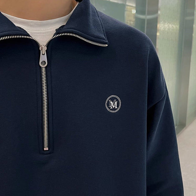 LOGO HALF ZIP - UP SWEATER - Aumori