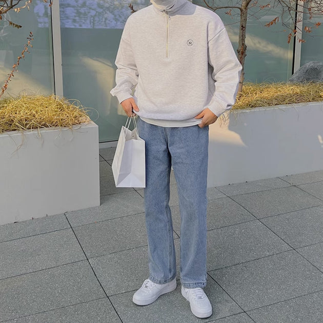 LOGO HALF ZIP - UP SWEATER - Aumori