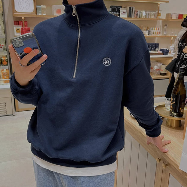 LOGO HALF ZIP - UP SWEATER - Aumori