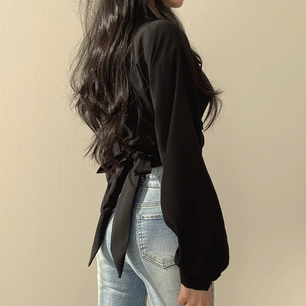 LONG SLEEVE CROP TOP - Aumori