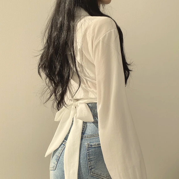 LONG SLEEVE CROP TOP - Aumori