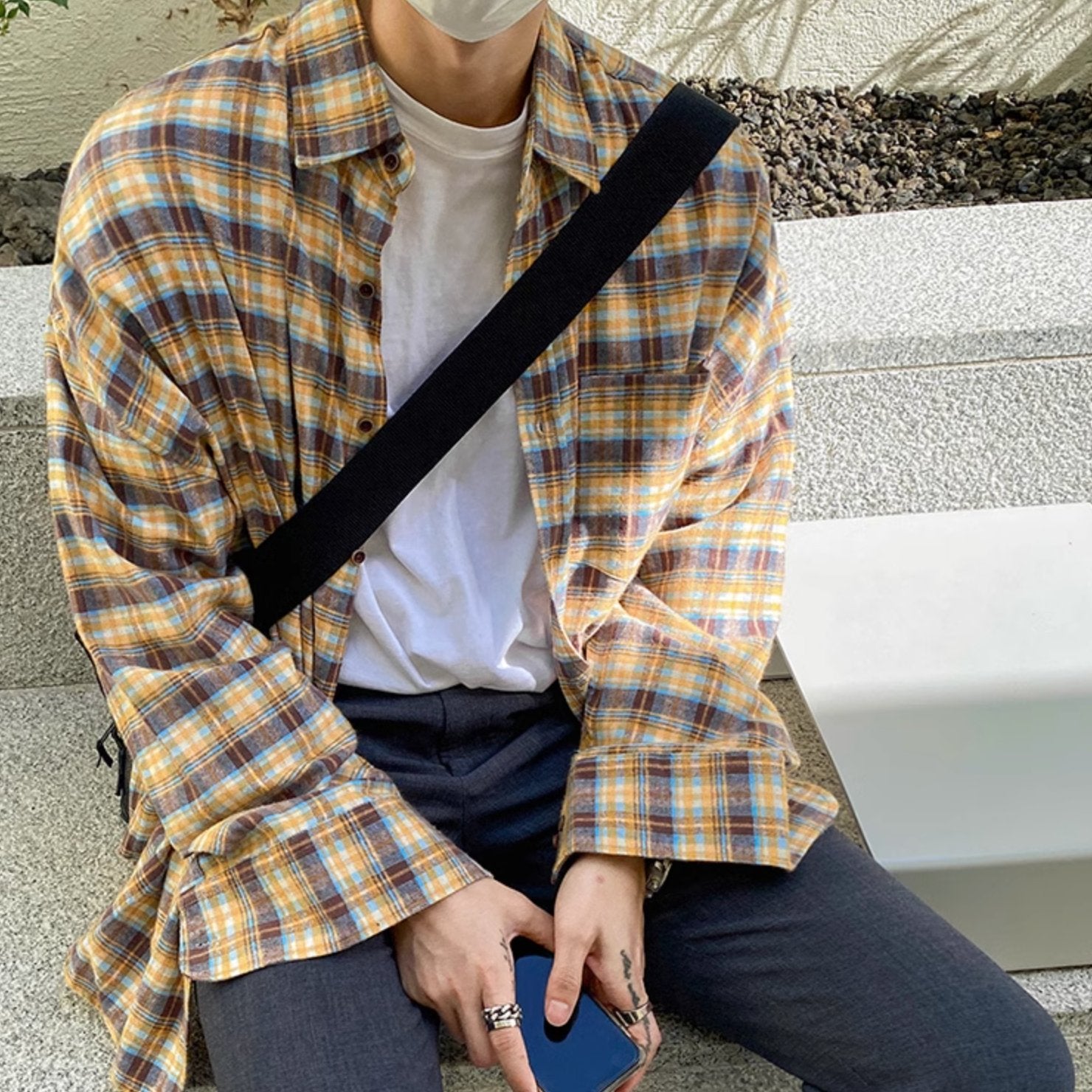 LOOSE PLAID SHIRT - Aumori