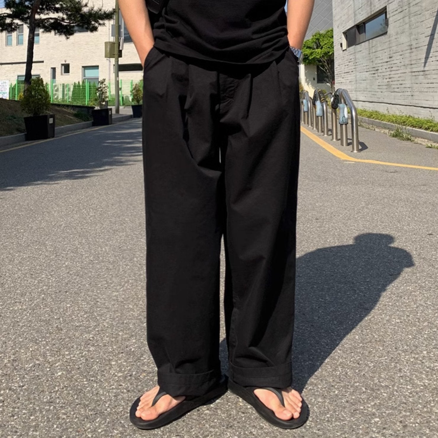 LOOSE WIDE PANTS - Aumori
