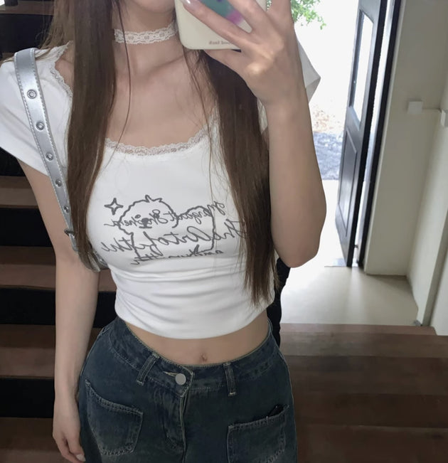 LOW CUT CAT T - SHIRT - Aumori
