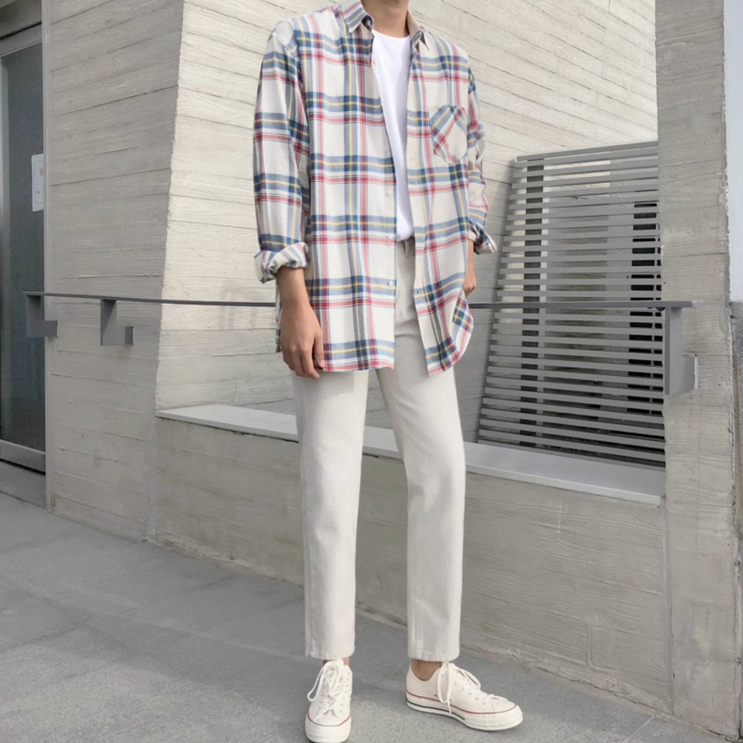 MULTI CHECKERED LONG SLEEVE - Aumori