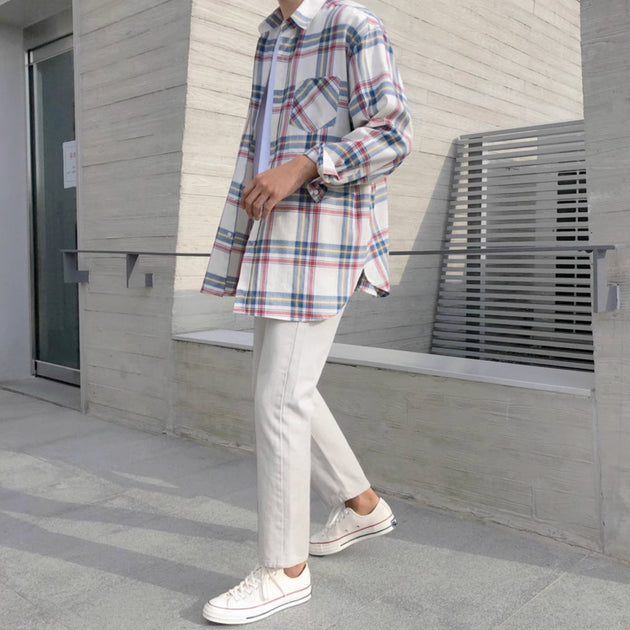MULTI CHECKERED LONG SLEEVE - Aumori