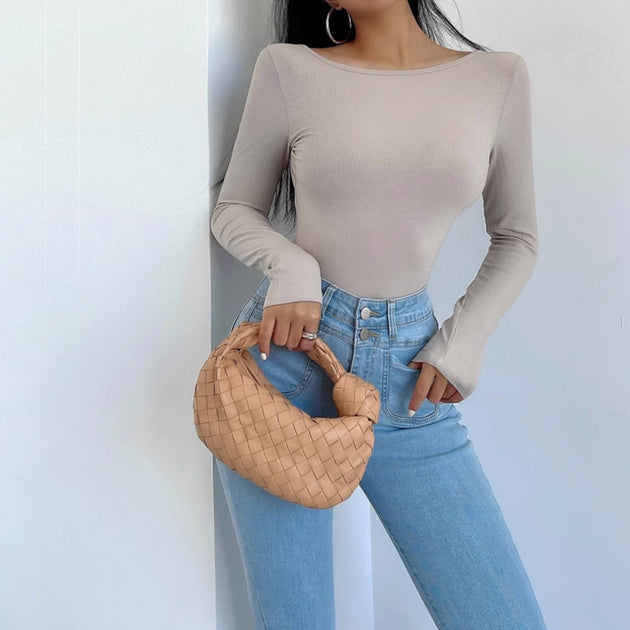 OPEN BACK LONG SLEEVE TOP - Aumori