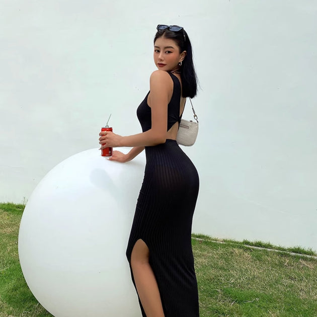 OPEN SPLIT DRESS - Aumori