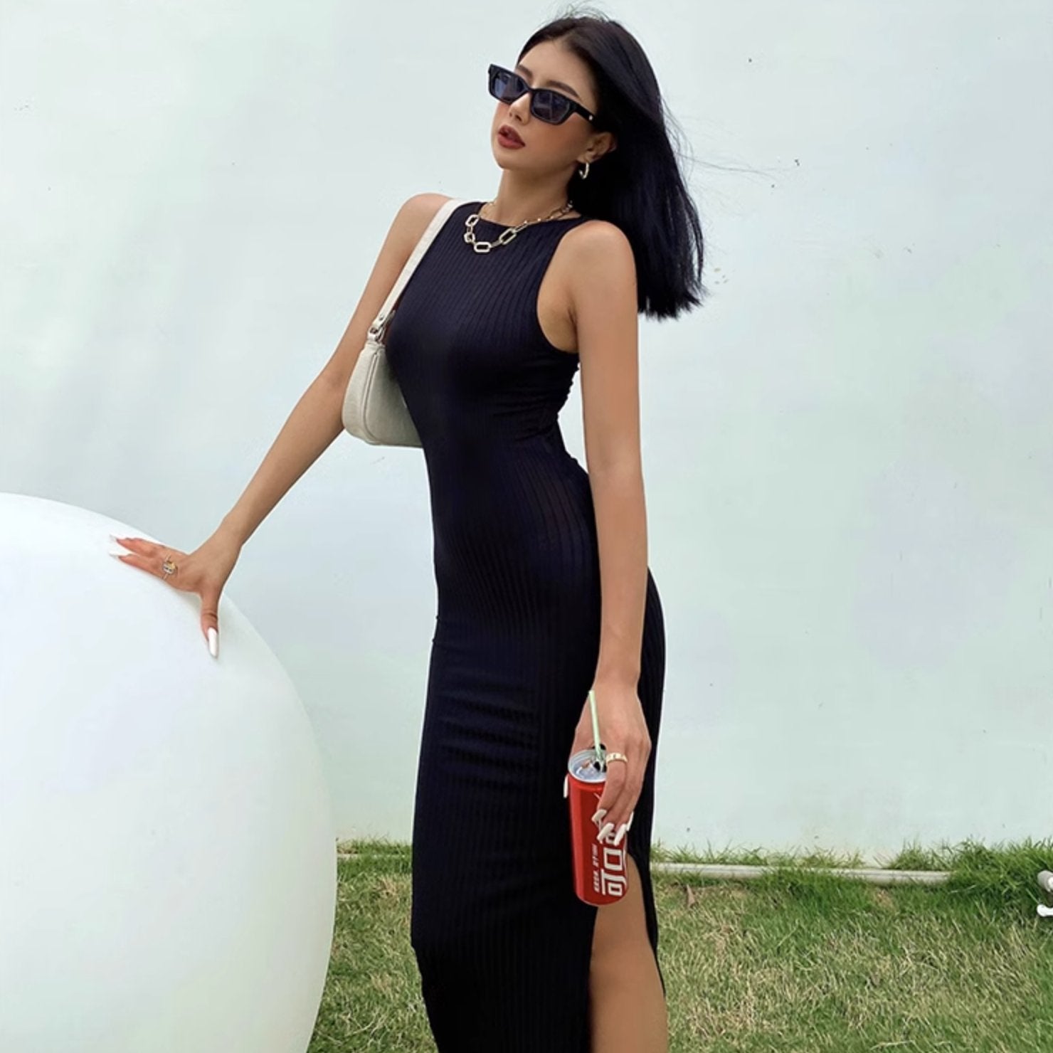 OPEN SPLIT DRESS - Aumori