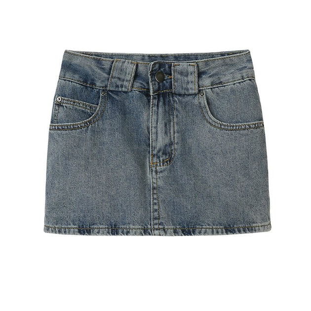 OUTER DENIM SKIRT - Aumori