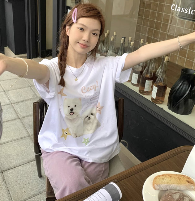 OVERSIZED DOG T - SHIRT - Aumori