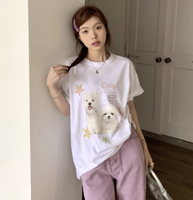 OVERSIZED DOG T - SHIRT - Aumori