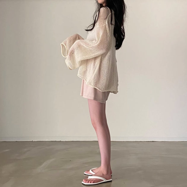 OVERSIZED KNIT TOP - Aumori