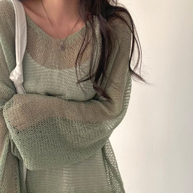 OVERSIZED KNIT TOP - Aumori
