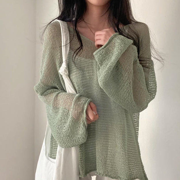 OVERSIZED KNIT TOP - Aumori