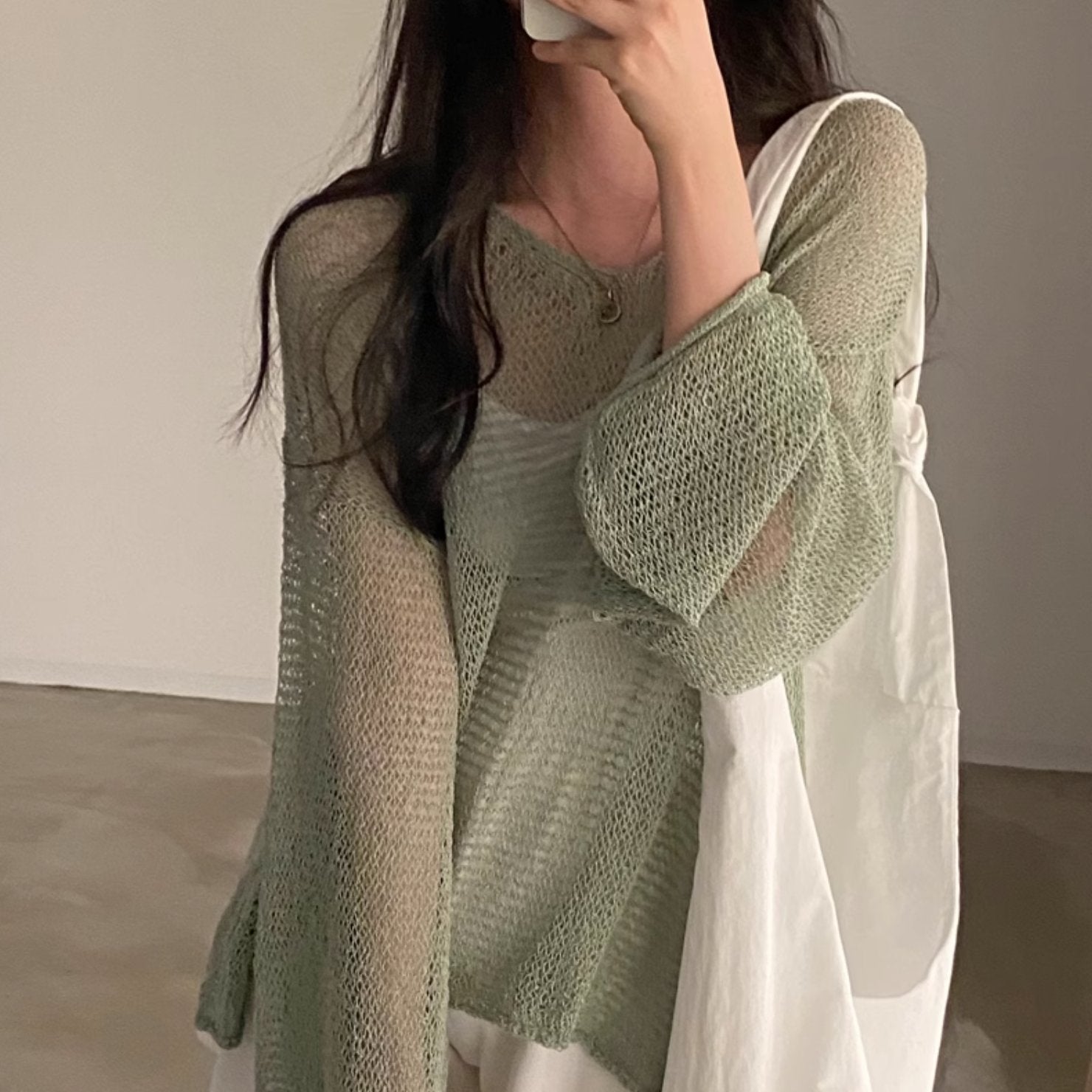 OVERSIZED KNIT TOP - Aumori