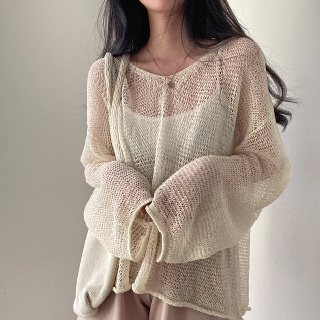 OVERSIZED KNIT TOP - Aumori