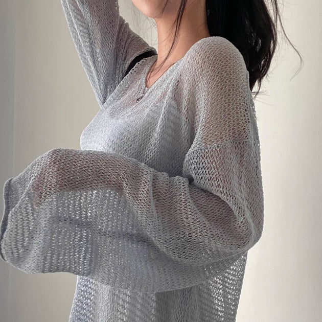 OVERSIZED KNIT TOP - Aumori