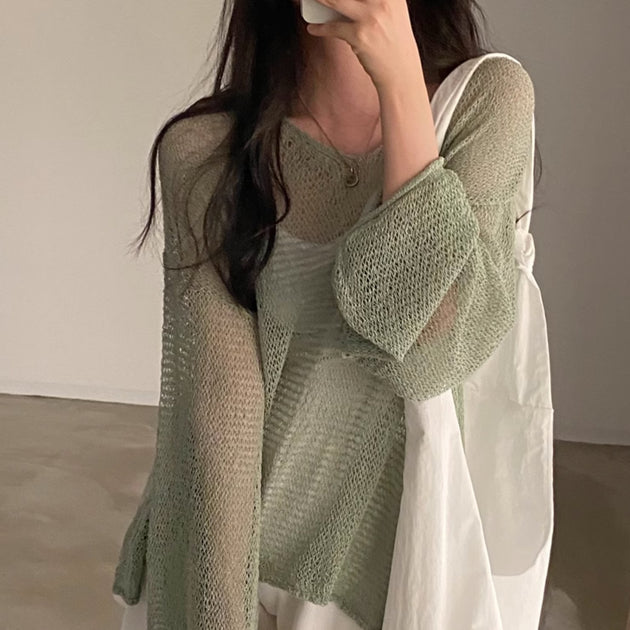 OVERSIZED KNIT TOP - Aumori