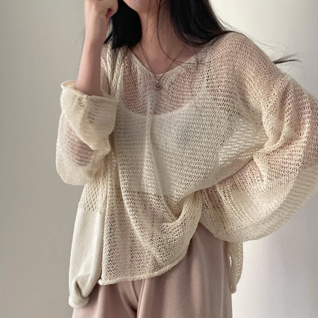 OVERSIZED KNIT TOP - Aumori