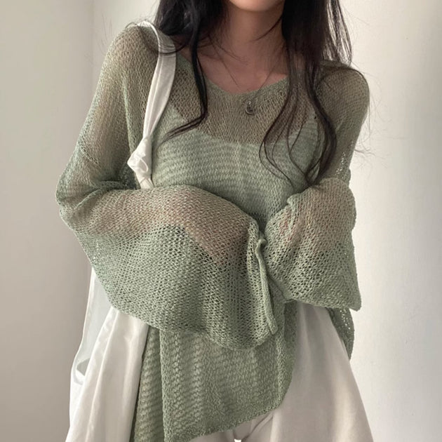 OVERSIZED KNIT TOP - Aumori