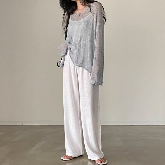 OVERSIZED KNIT TOP - Aumori