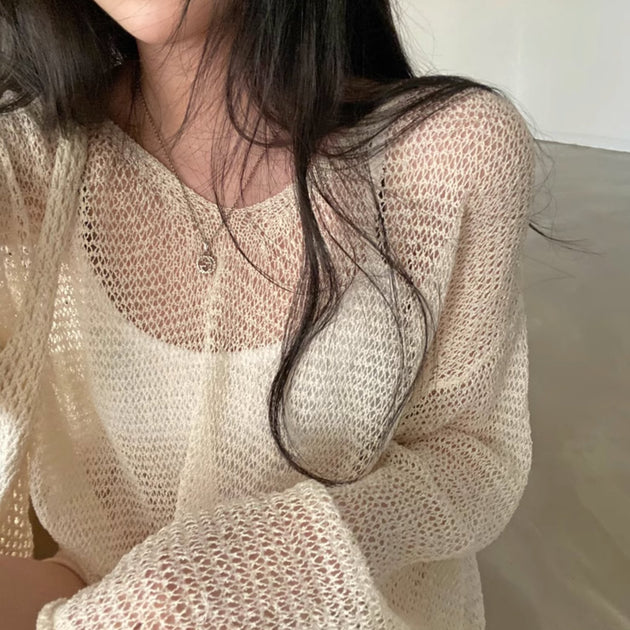 OVERSIZED KNIT TOP - Aumori