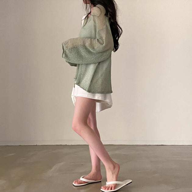 OVERSIZED KNIT TOP - Aumori