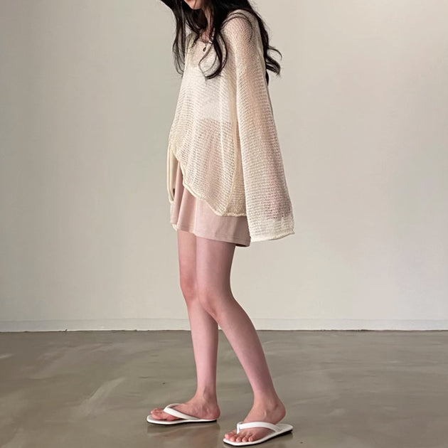 OVERSIZED KNIT TOP - Aumori