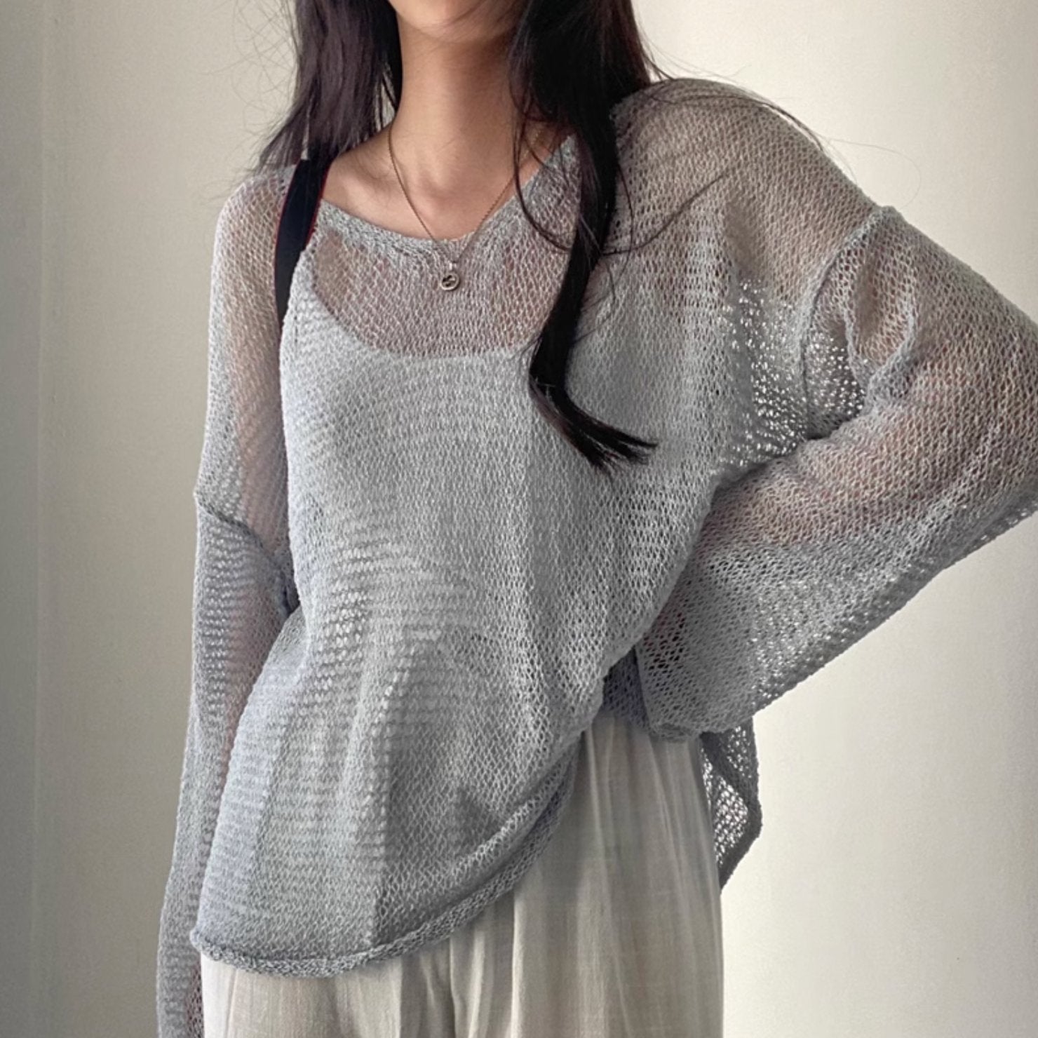 OVERSIZED KNIT TOP - Aumori