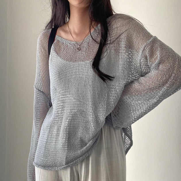 OVERSIZED KNIT TOP - Aumori