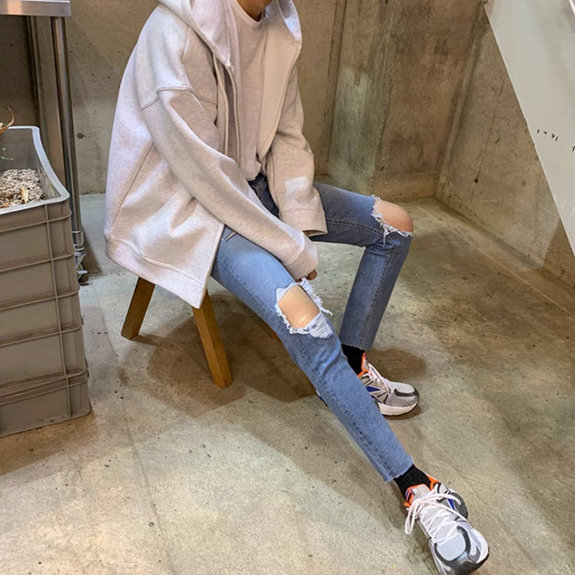 OVERSIZED ZIP - UP HOODIE - Aumori