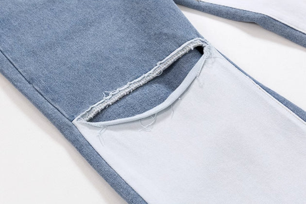 PATCHED RIPPED JEANS - Aumori