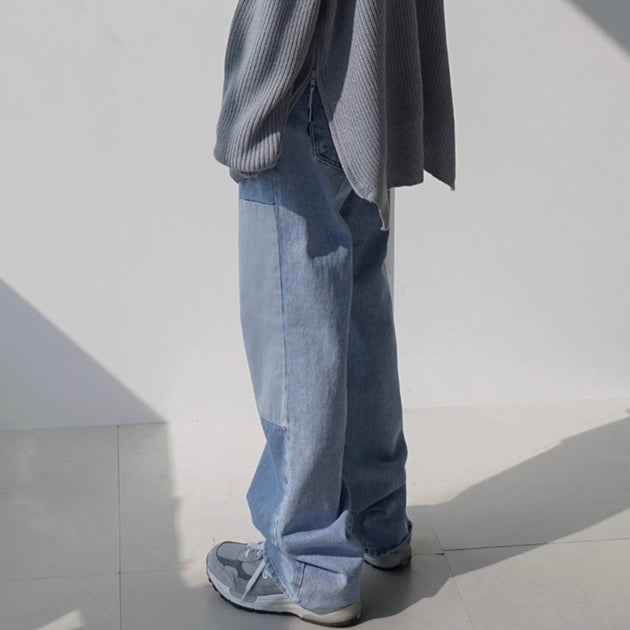 PATCHED RIPPED JEANS - Aumori